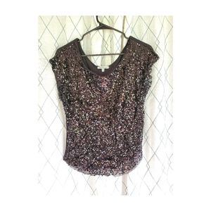 Black Sequin T-Shirt